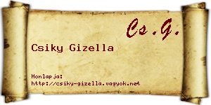 Csiky Gizella névjegykártya